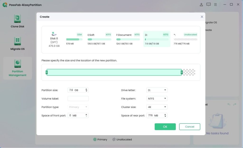 PassFab 4 Easy Partition