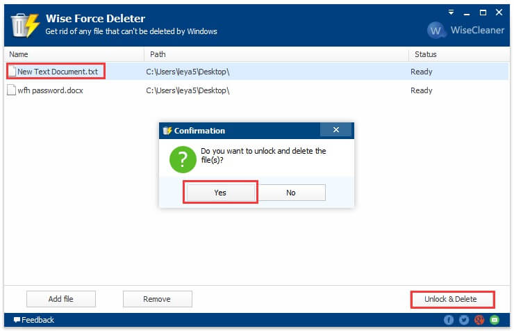 Wise Force Deleter Windows 10